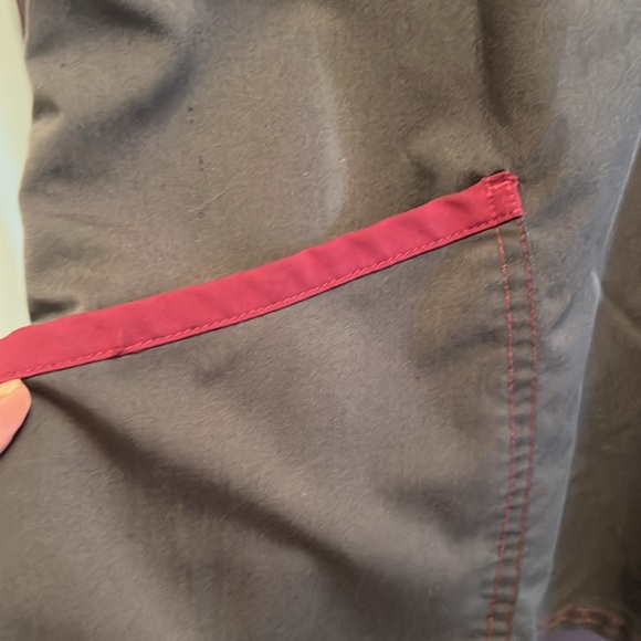 Scrubstar Charcoal and Maroon Scrub Top - Picture 3 of 3